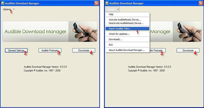 listen to audible offline pc via audible download manager