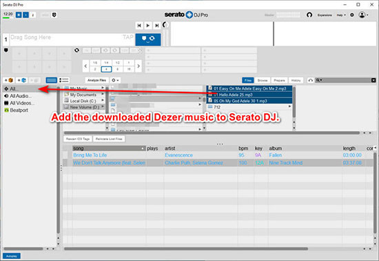 import deezer to serato dj