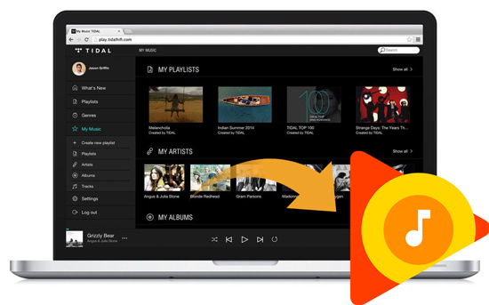 import playlists from tidal to google play music