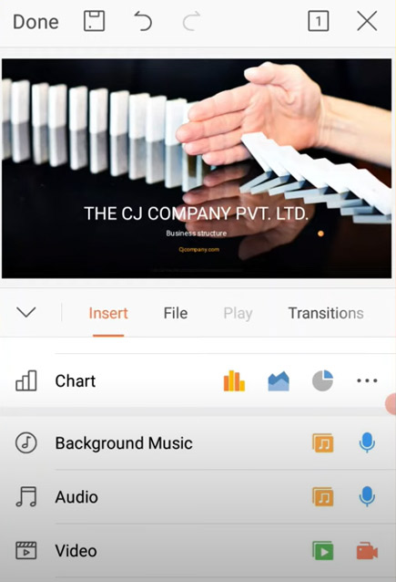 insert apple music audio to powerpoint android