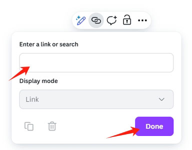 add spotify music to canva via hyperlink