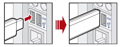 insert usb flash drive to computer