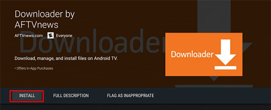 install downloader app on android tv