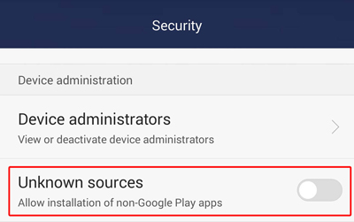 install from unknown sources android