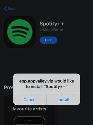 spotify plus plus ios download by appvalley