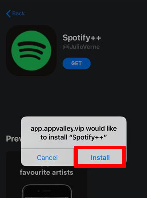 get spotify premium free ios via spotify plus plus on appvalley
