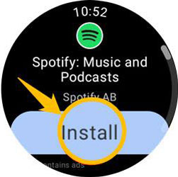 install spotify app on galaxy watch