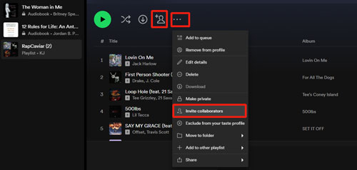 share spotify playlist with friends via collaborative playlist