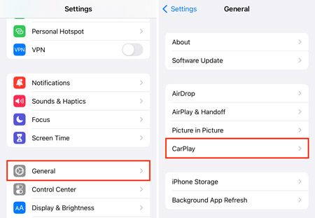 apple carplay settings on iphone