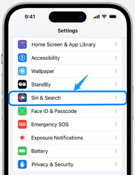 enable siri settings on iphone