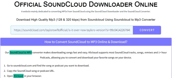 soundcloud to mp3 320kbps downloader klickaud