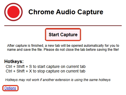 start capture pandora to mp3