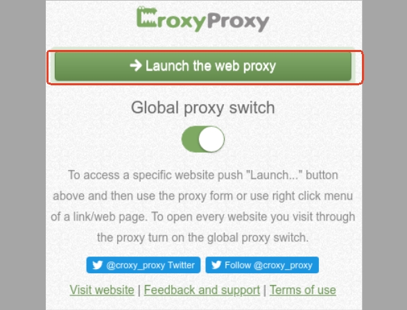 launch crossproxy for unblock soundcloud