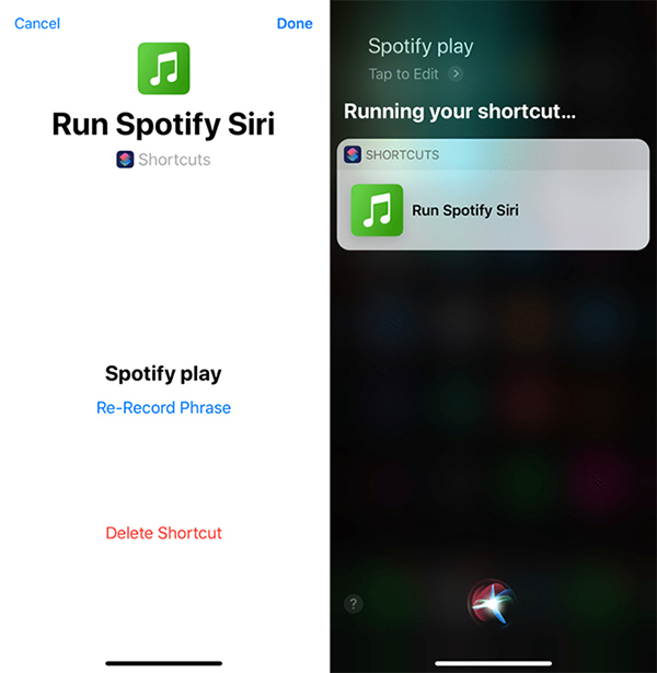 launch spotify siri