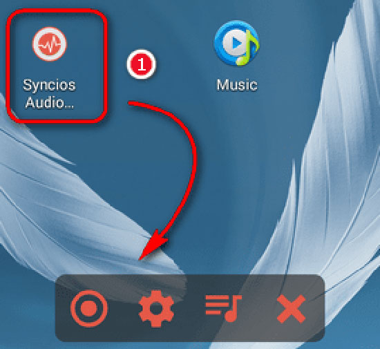 launch syncios spotify recorder on android