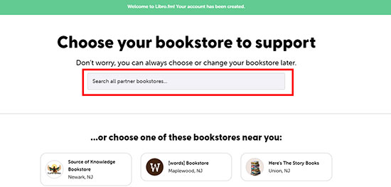 libro fm choose one local bookstore to support