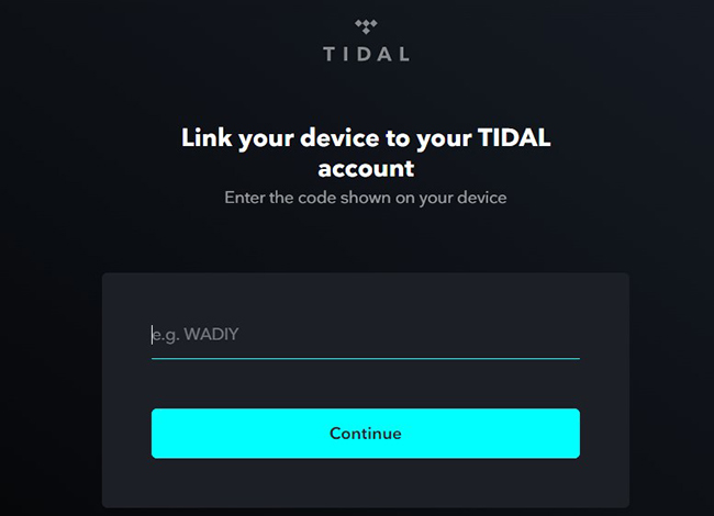 link tidal account to lg tv