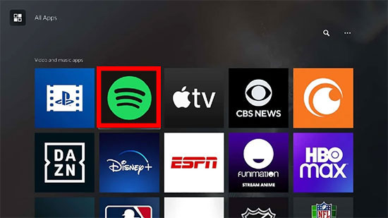 install spotify app on ps5