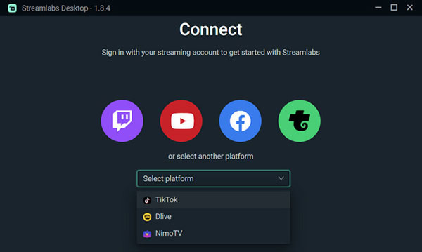 log into streamlabs