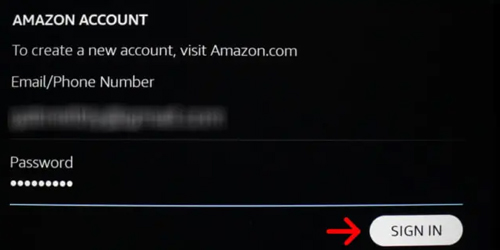 log in amazon account on echo show