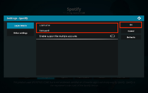 sing in spotify account