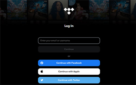 login and use tidal web player
