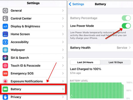 disable low power mode to let spotify play on apple carplay