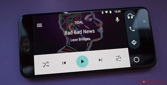 use tidal mini player on phone