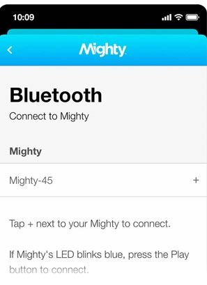 connect mighty spotify player to phone