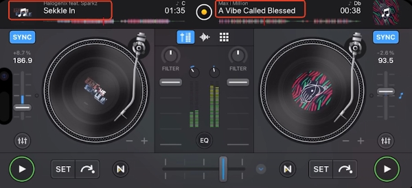 mix amazon music on djay pro on phone