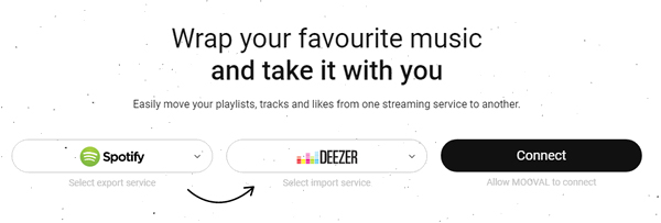import spotify playlist to deezer by mooval