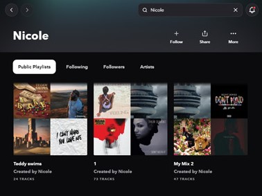 transfer tidal playlist from different account via profile