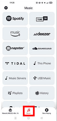 connect marantz to spotify for listening to music