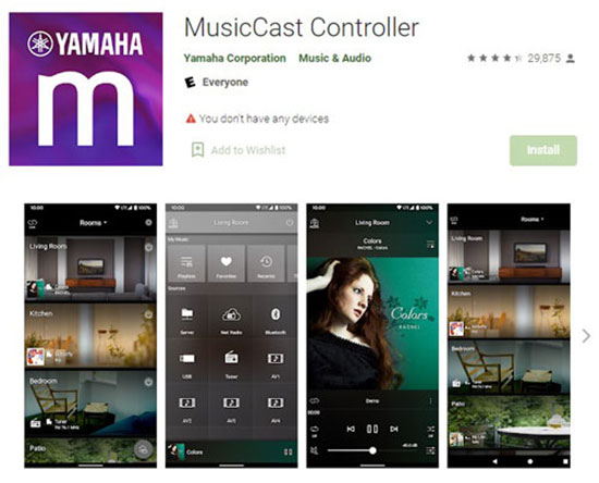 stream amazon music to yamaha receiver via musiccast controller