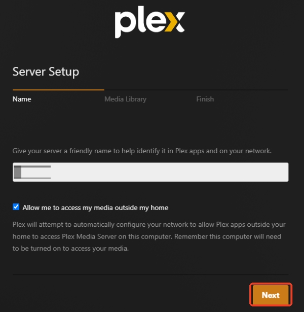 name plex server