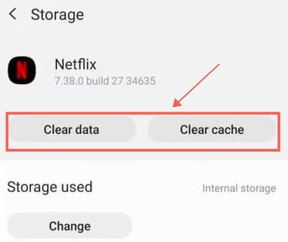 clear netflix cache on android to solve netflix title is not available to watch issue