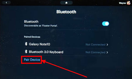 pair device to portal to stream spotify music