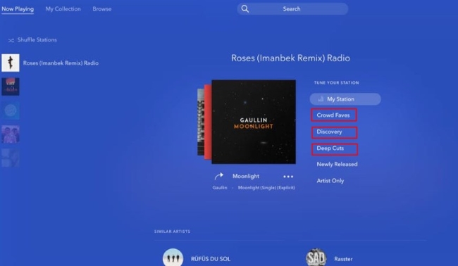 pandora modes selector for better shuffle play