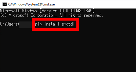 pip install spotdl