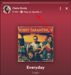 play spotify on instagram stories