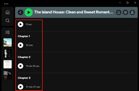 play spotify audiobooks chapters