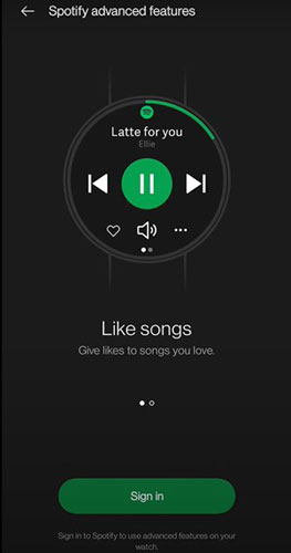 play spotify music on oneplus watch by health app