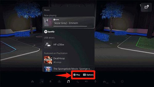 listen to spotify on ps5 while playing games