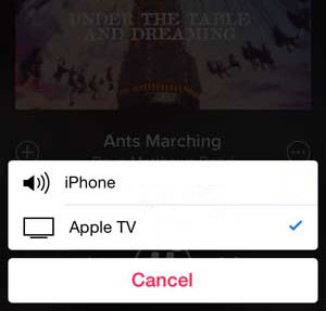 play spotify through airplay on apple tv from ios