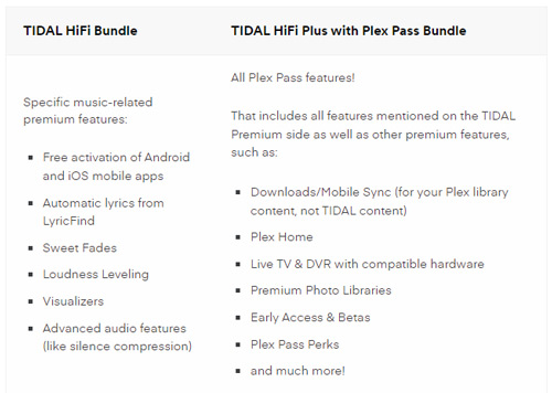 plex tidal integration