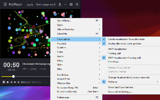 is there a visualizer for spotify