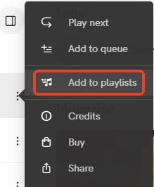 qobuz add to playlists