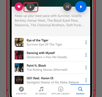 download qobuz music on mobile phone