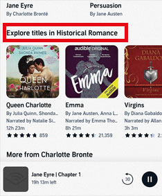 audible title recommendations on android