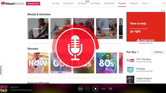 record iheartradio audio